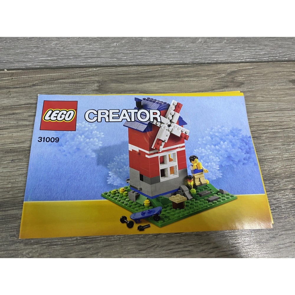 LEGO Creator 31009 Small Cottage Instruction Manual Booklet 2013 Windmill 3in1 - Picture 1 of 8